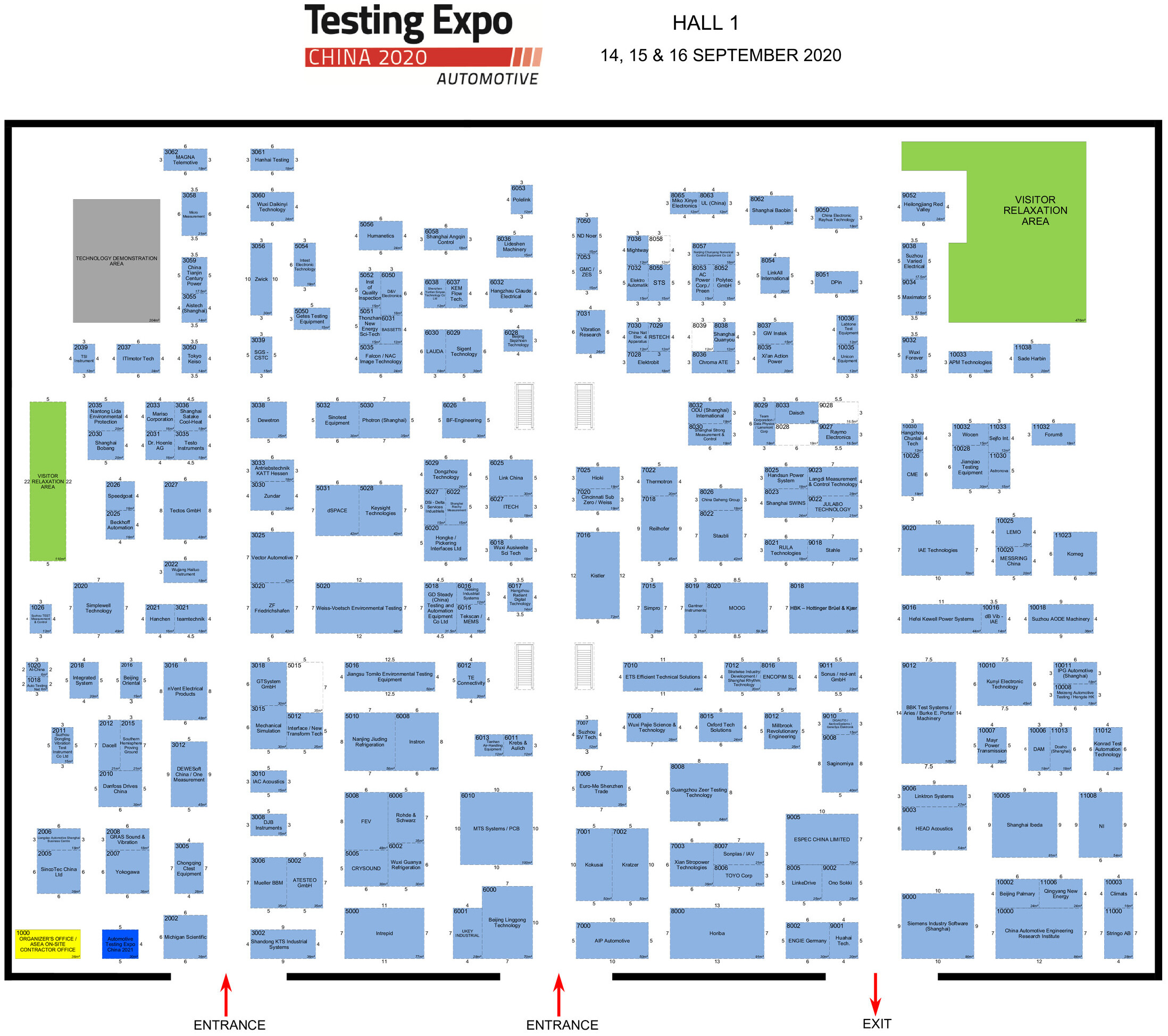 Show Layout | Automotive Testing Expo China 2020