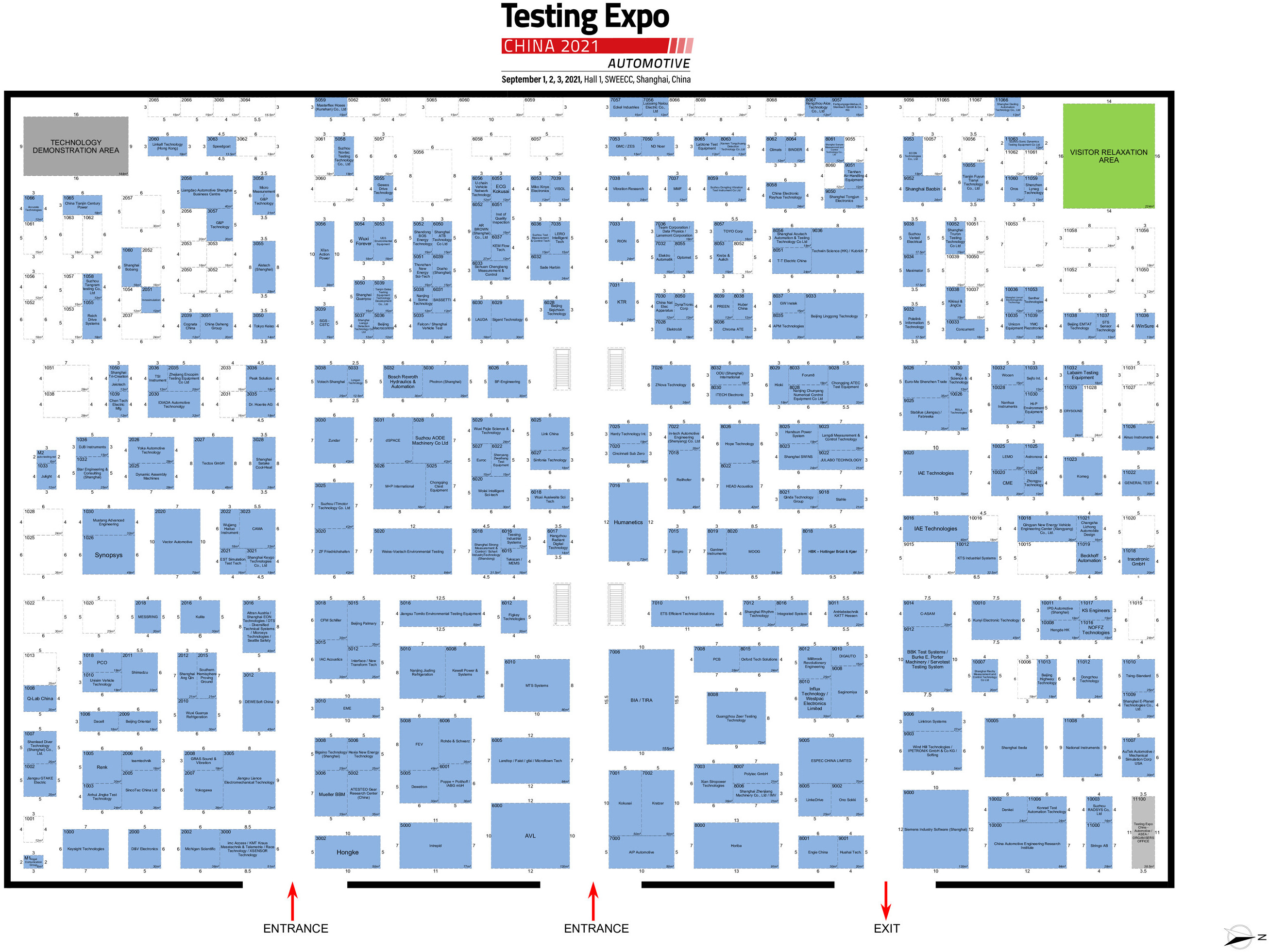 Show Layout | Testing Expo China - Automotive 2021