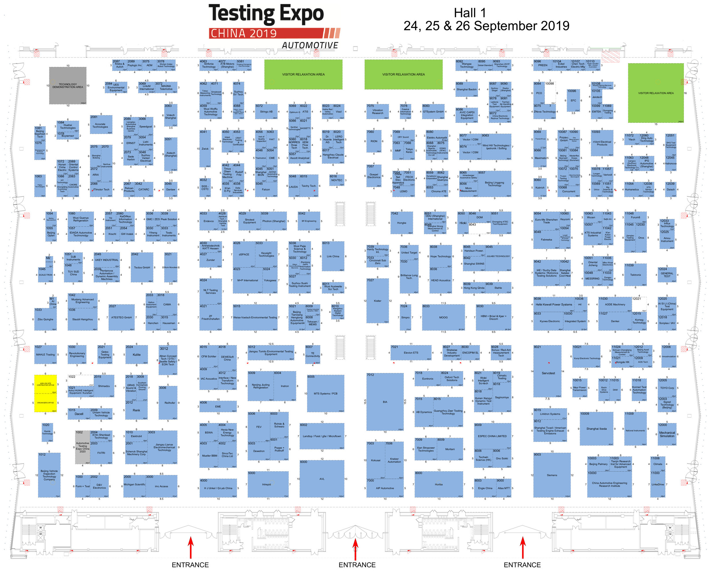 Show Layout | Testing Expo - Automotive - China 2018